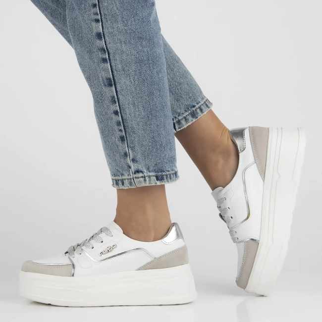 Leather sneakers Filippo DP6805/25 WH white