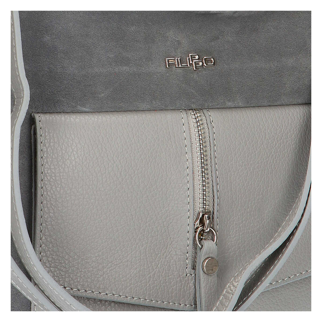 Filippo leather handbag 1923 Grey