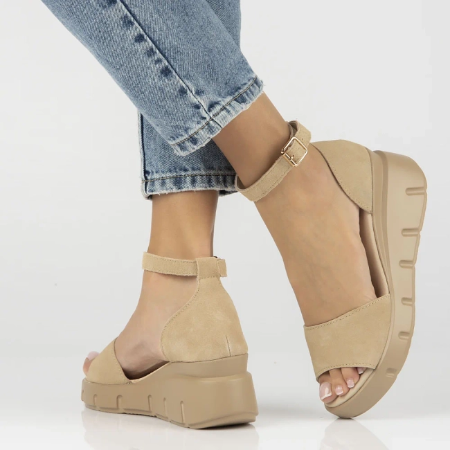 Leather sandals Filippo DS4455/24 BE beige