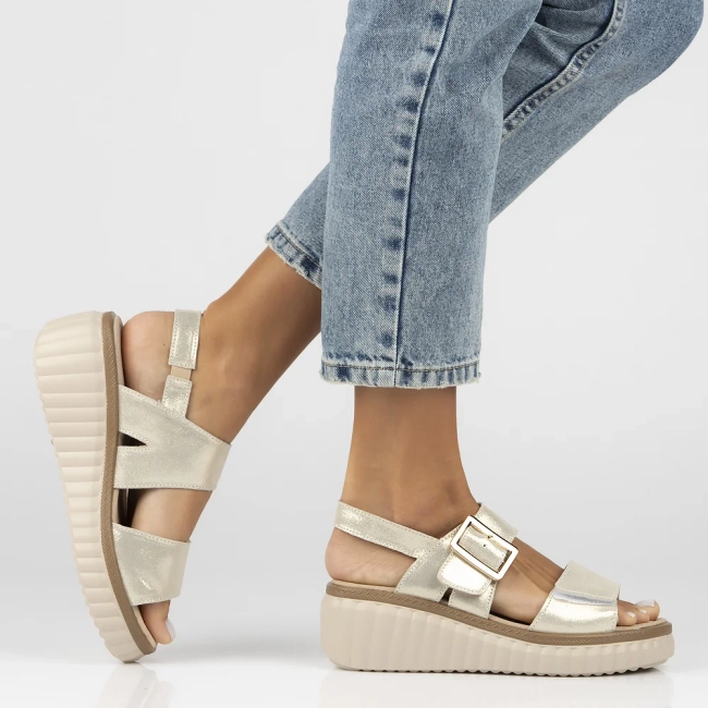 Leather sandals Filippo DS7040/25 GO gold