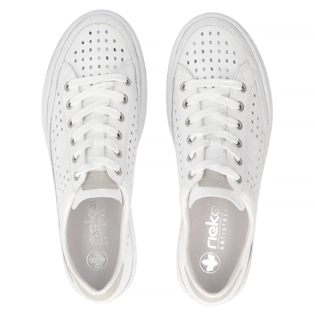 Leather sneakers Rieker L8849-80 white
