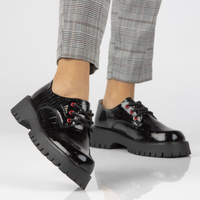 Leather shoes Filippo DP4140/22 BK black