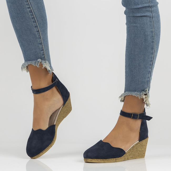 Leather sandals Filippo DS1394/22 NV navy blue