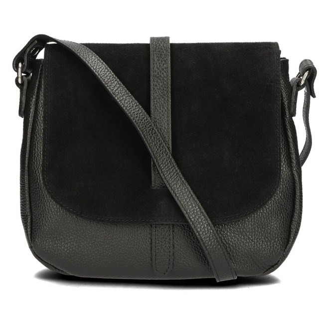 Handbag Toscanio Leather Messenger Bag C42 black