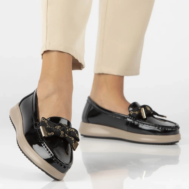 Leather loafers Filippo DP6457/25 BK black