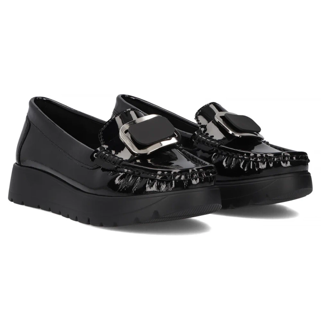 Leather loafers Filippo DP7056/25 BK L black