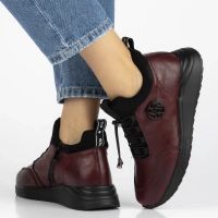 Leather ankle boots Filippo DBT7168/25 BG burgundy