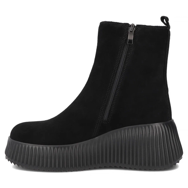 Leather platform ankle boots Filippo DBT6392/26 BK black