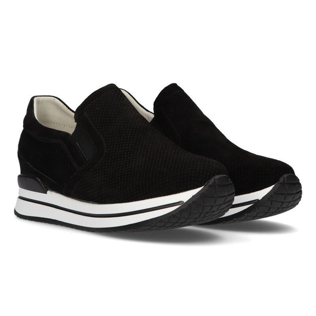 Leather sneakers Filippo DP1512/21 Bk black