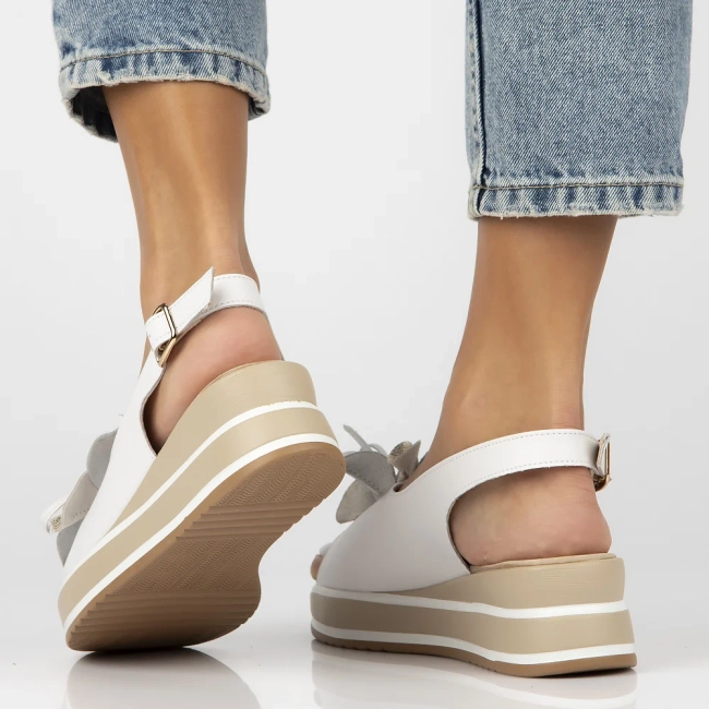 Leather sandals Filippo DS7045/25 WH white