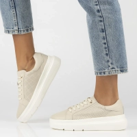 Skórzane sneakersy Filippo DP6731/25 BE beżowe