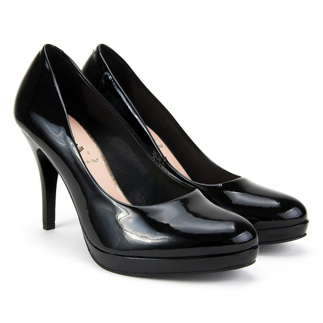 Czółenka SALA 9438/07 czarne, lakierowane