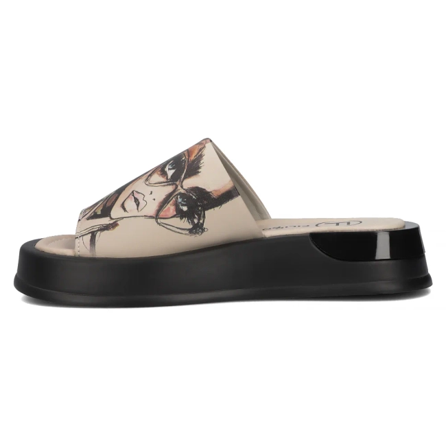 Leather flip-flops Filippo DK6158/25 BE beige