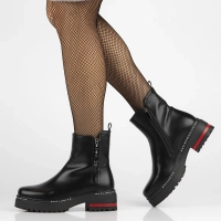 Botki na platformie Filippo DBT6626/24 BK czarne