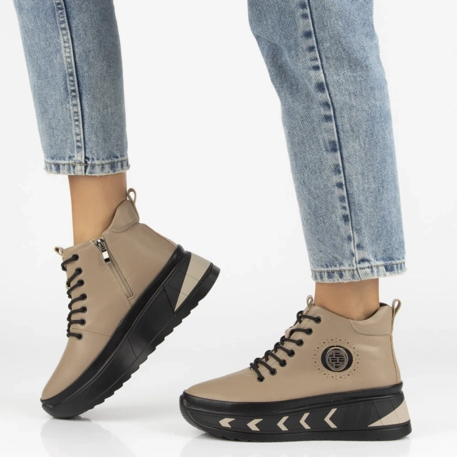 Leather ankle boots Filippo DBT4214/25 TP taupe