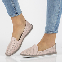 Skórzane półbuty Filippo DP081/20 PI różowe