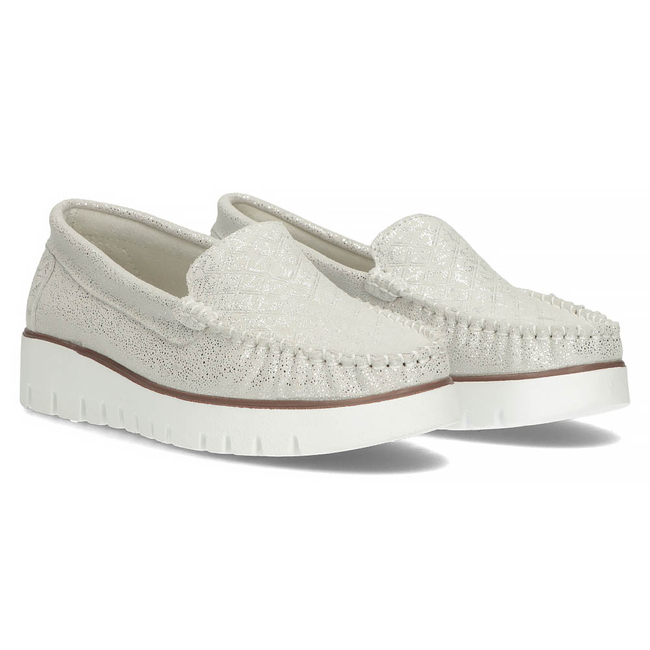 Leather loafers Filippo DP3534/22 SI silver