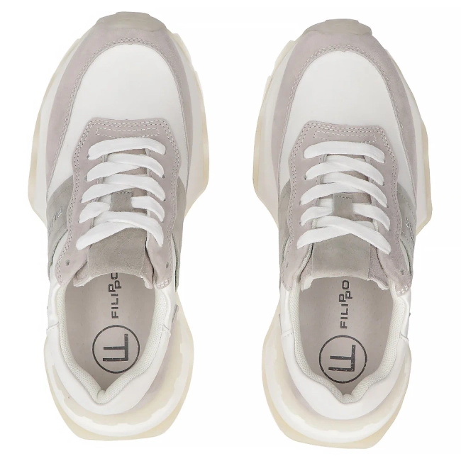 Leather sneakers Filippo DP7545/26 WH white