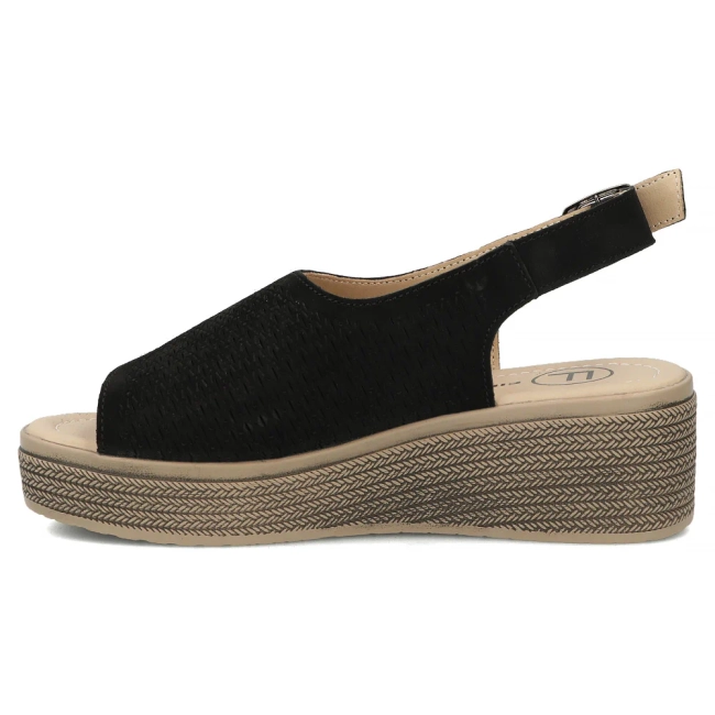 Leather sandals Filippo DS7646/26 BK black