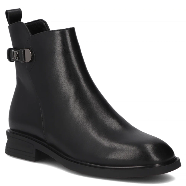 Skórzane botki Filippo DBT7354/25 BK czarne