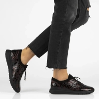 Skórzane półbuty Filippo DP7117/25 BG bordowe