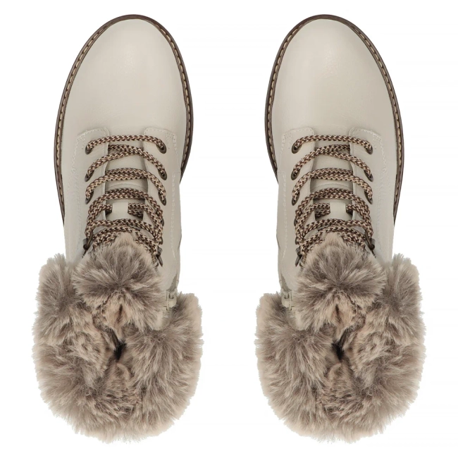 Leather boots Remonte D0B74-80 beige
