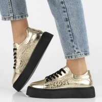 Leather sneakers Filippo DP6119/25 GO gold