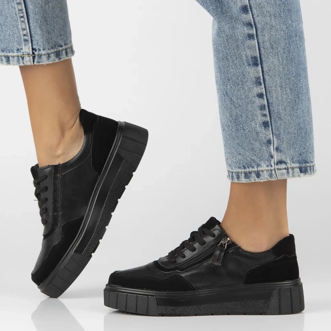 Leather shoes Filippo DP6456/24 BK black