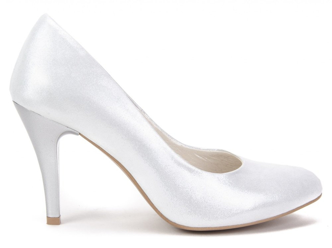 Pumps Filippo 097 Silver Satin