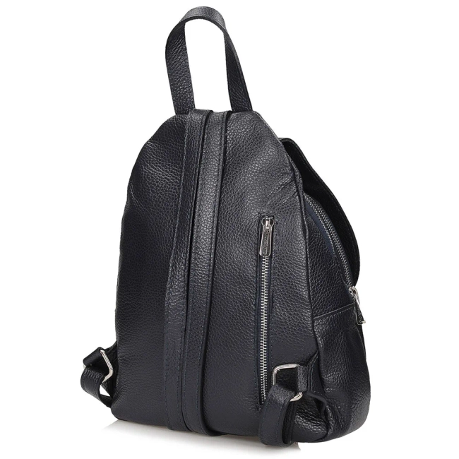Leather backpack Toscanio A186 navy