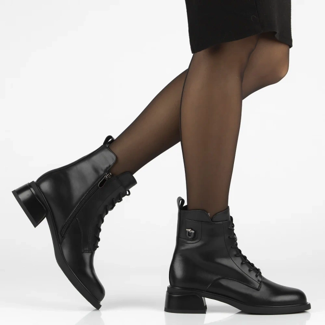 Leather ankle boots Filippo DBT7369/25 BK black