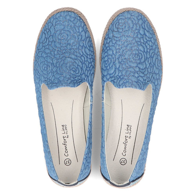 Półbuty Filippo DP108/17 LT jasne niebieskie