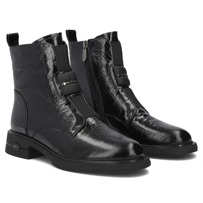 Skórzane botki Filippo DBT8177/26 BK czarne