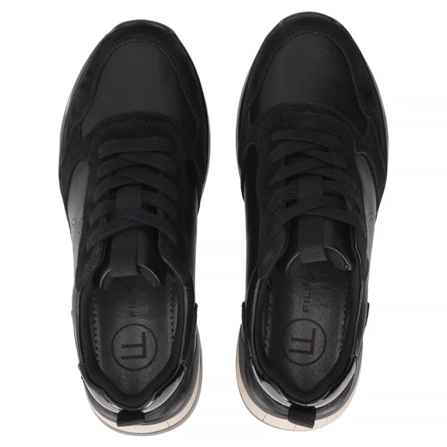 Leather sneakers Filippo DP7176/25 BK black