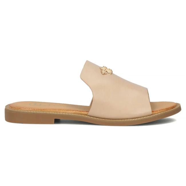 Klapki Filippo DK6975/25 BE beżowe