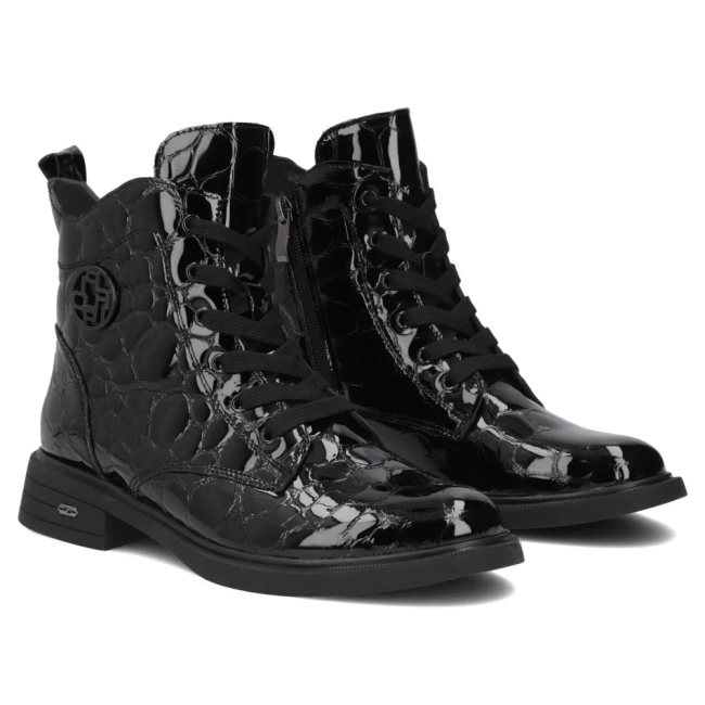 Leather ankle boots Filippo DBT7965/26 BK CR black
