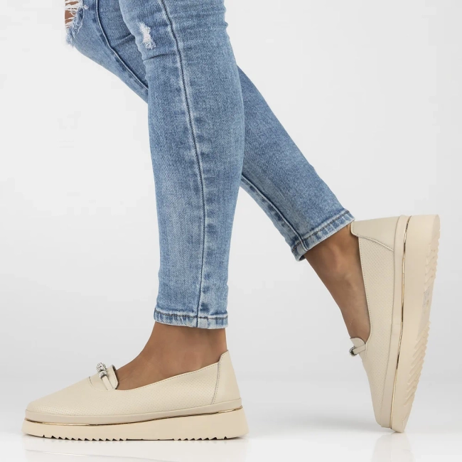 Leather shoes Filippo DP6999/25 BE beige