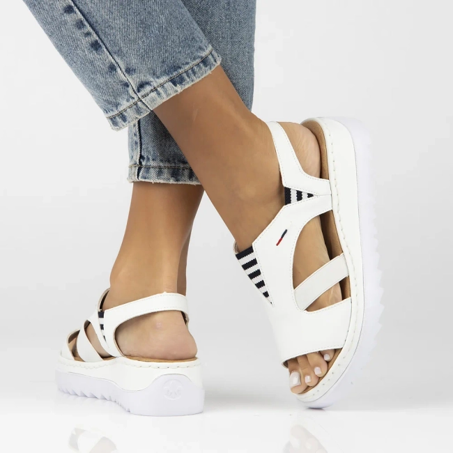 Sandals Rieker V44Y5-80 white