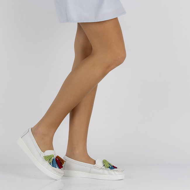 Leather loafers Filippo DP1261/20 WH white