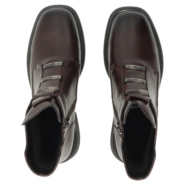 Leather ankle boots Filippo DBT8133/26 D BR brown
