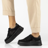 Skórzane sneakersy Filippo DP7124/25 BK czarne