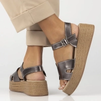 Leather sandals Filippo DS7024/25 GN gun metal