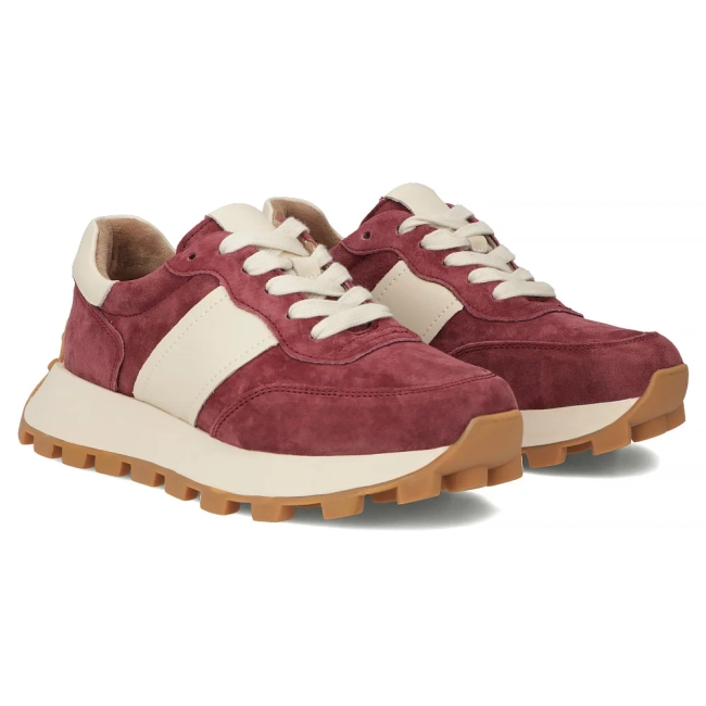 Leather sneakers Filippo DP7112/25 BG maroon