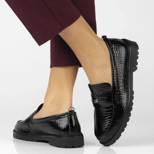 Leather shoes Filippo DP7409/25 BK CR black