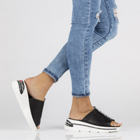 Leather slippers Filippo DK3679/22 BK black