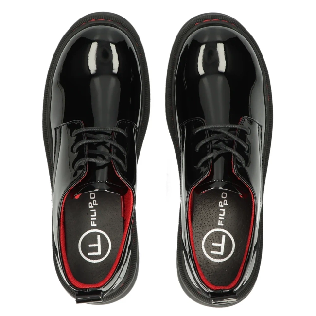 Leather shoes Filippo DP4736/24 BK black