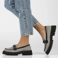 Leather shoes Filippo DP6486/24 GR grey