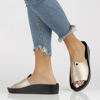 Leather flip-flops Filippo DK2059/22 GO gold