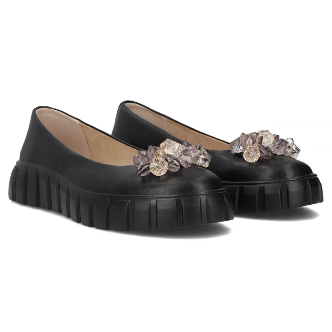 Leather shoes Filippo DP4682/25 BK black