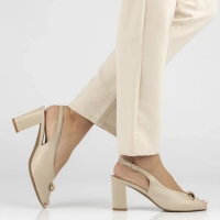 Leather sandals Filippo DS7818/26 BE beige